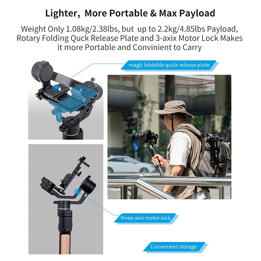 FeiyuTech AK2000C [Official] Camera Stabilizer, 3 Axis Handheld